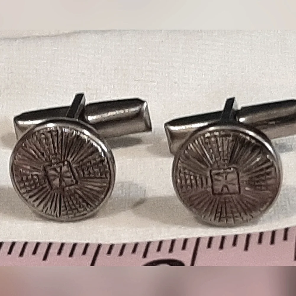 HARVEY AVEDON |  Sterling Silver, Circular Cuff Links